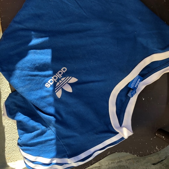 ADIDAS 3 STRIPE SHIRT BLUE - Picture 2 of 2